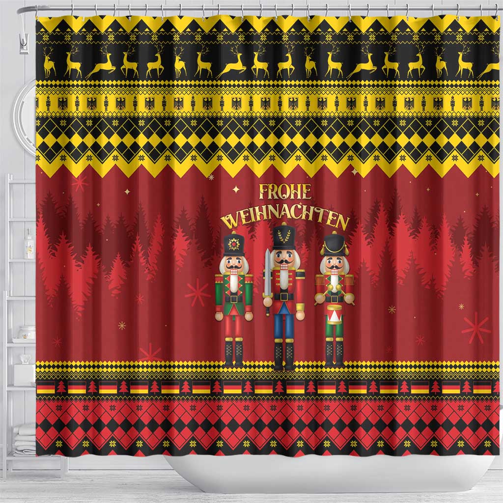 Germany Nussknacker Christmas Shower Curtain Crack Deez Nuts - Wonder Print Shop