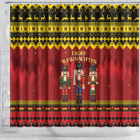 Germany Nussknacker Christmas Shower Curtain Crack Deez Nuts - Wonder Print Shop