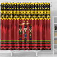 Germany Nussknacker Christmas Shower Curtain Crack Deez Nuts - Wonder Print Shop
