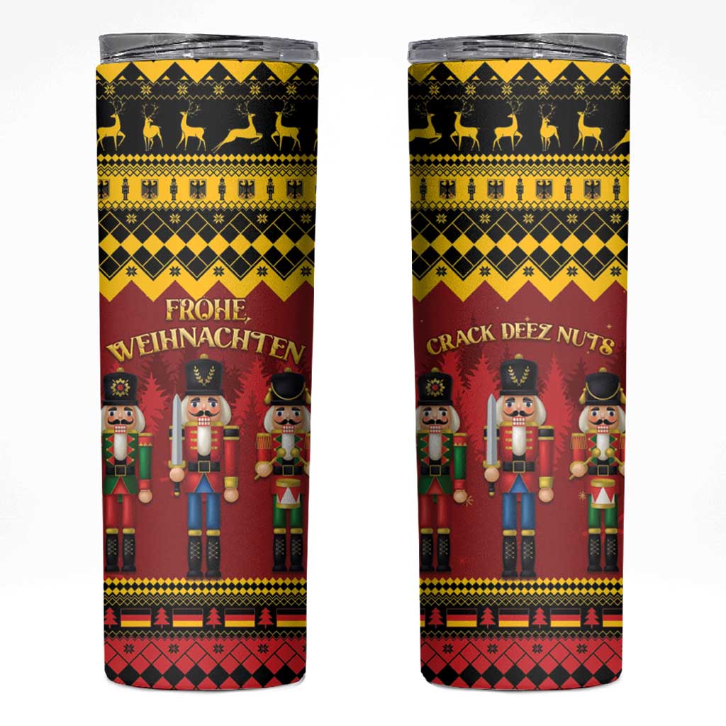 Germany Nussknacker Christmas Skinny Tumbler Crack Deez Nuts - Wonder Print Shop