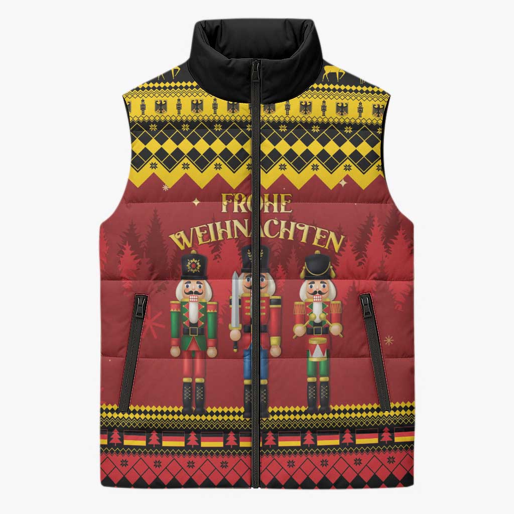 Germany Nussknacker Christmas Sleeveless Puffer Jacket Crack Deez Nuts - Wonder Print Shop