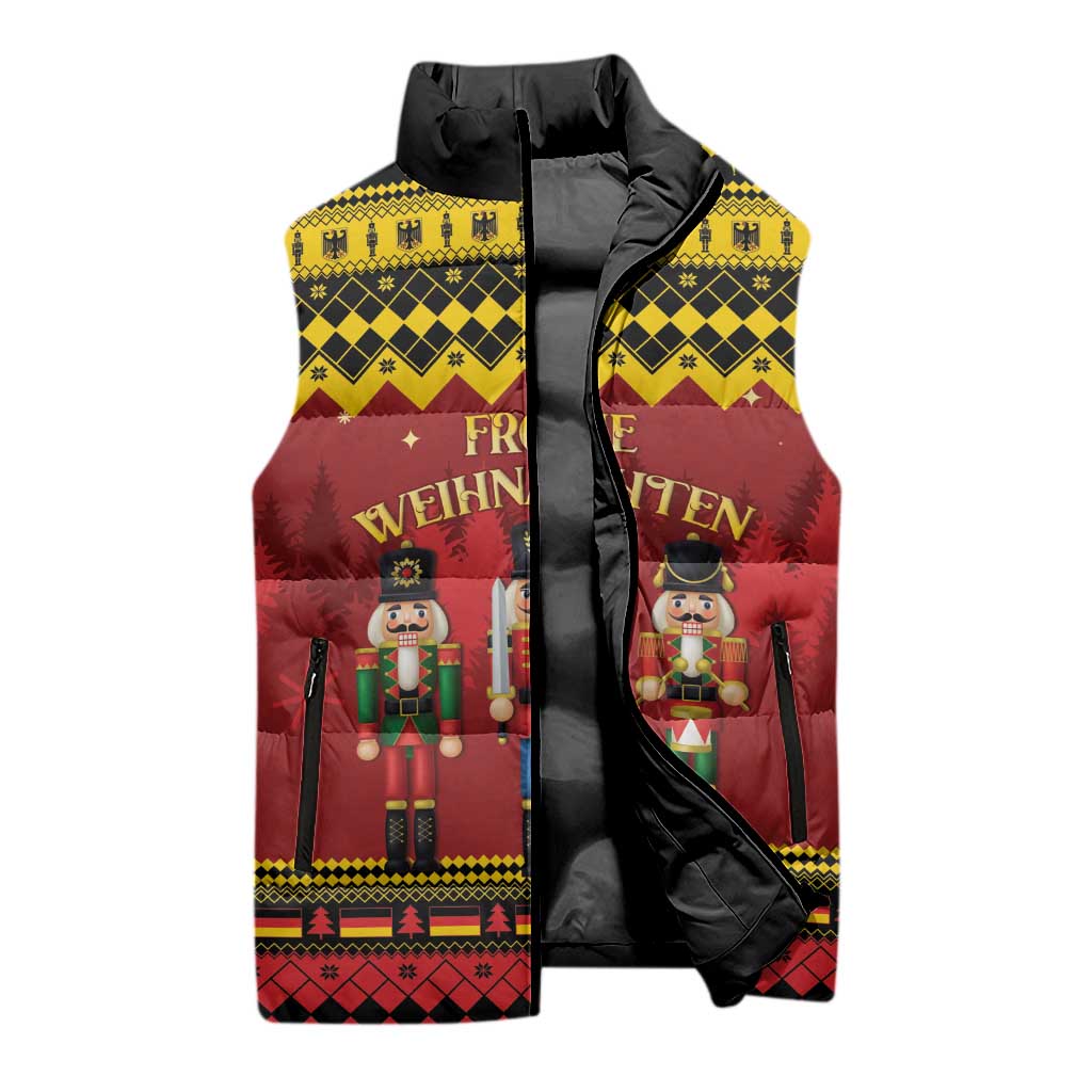 Germany Nussknacker Christmas Sleeveless Puffer Jacket Crack Deez Nuts - Wonder Print Shop