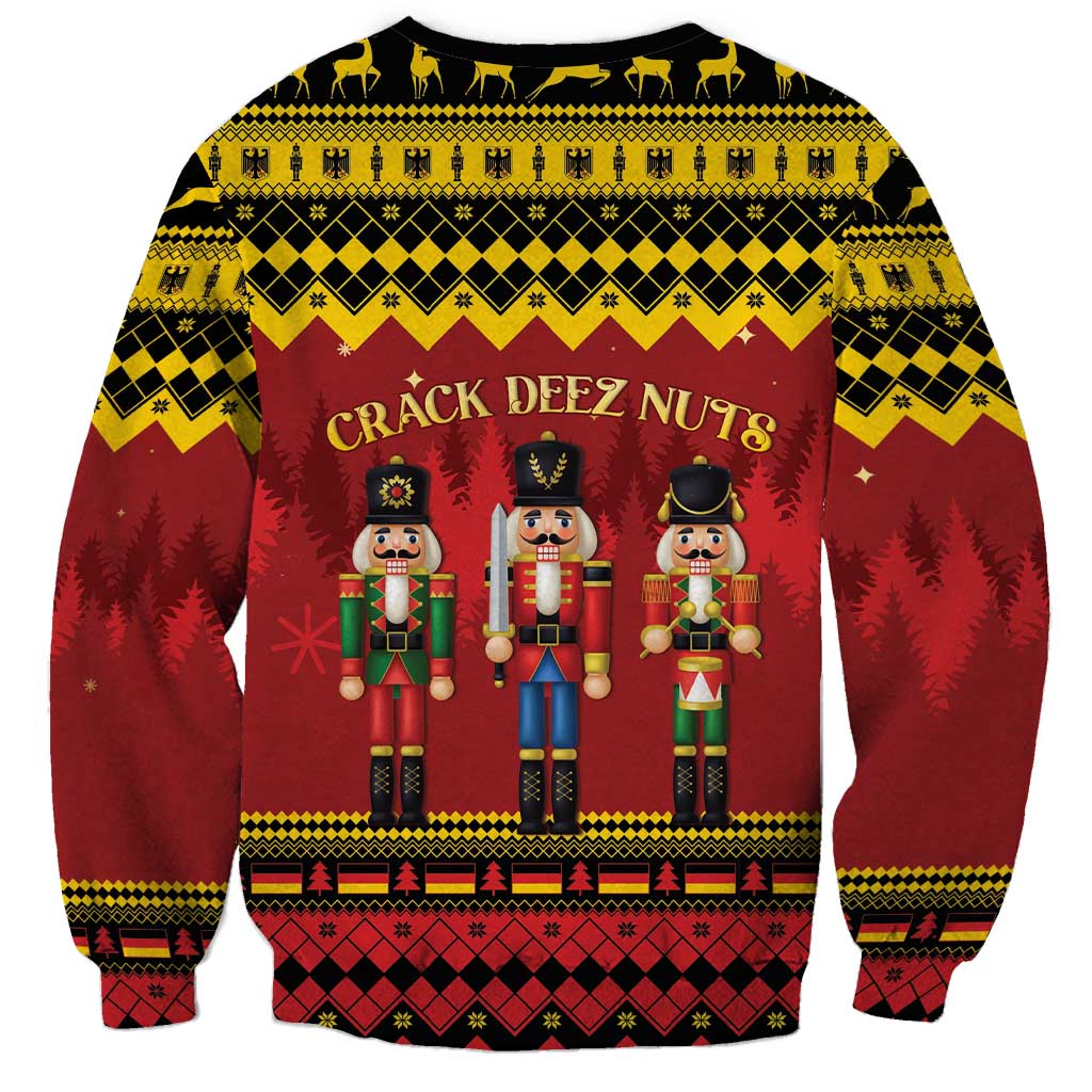 Germany Nussknacker Christmas Sweatshirt Crack Deez Nuts - Wonder Print Shop