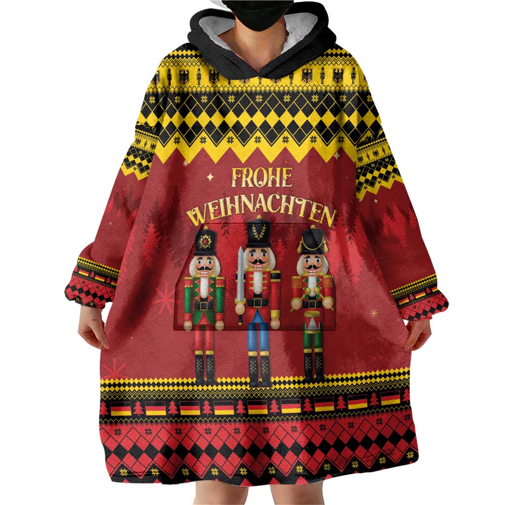 Germany Nussknacker Christmas Wearable Blanket Hoodie Crack Deez Nuts - Wonder Print Shop