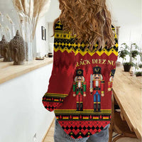 Germany Nussknacker Christmas Women Casual Shirt Crack Deez Nuts - Wonder Print Shop