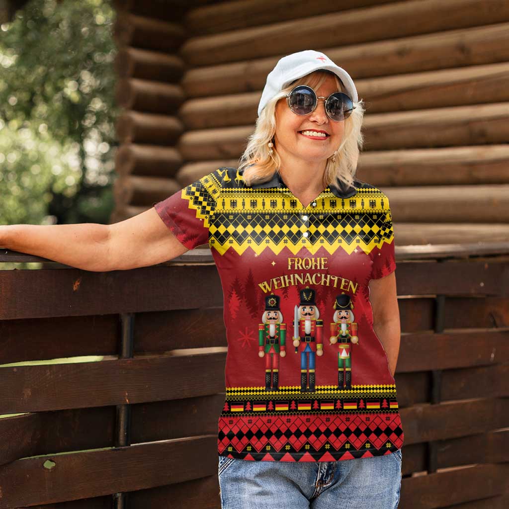 Germany Nussknacker Christmas Women Polo Shirt Crack Deez Nuts - Wonder Print Shop