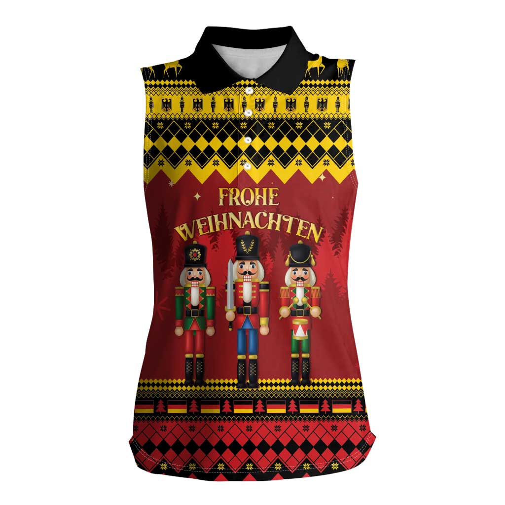 Germany Nussknacker Christmas Women Sleeveless Polo Shirt Crack Deez Nuts - Wonder Print Shop