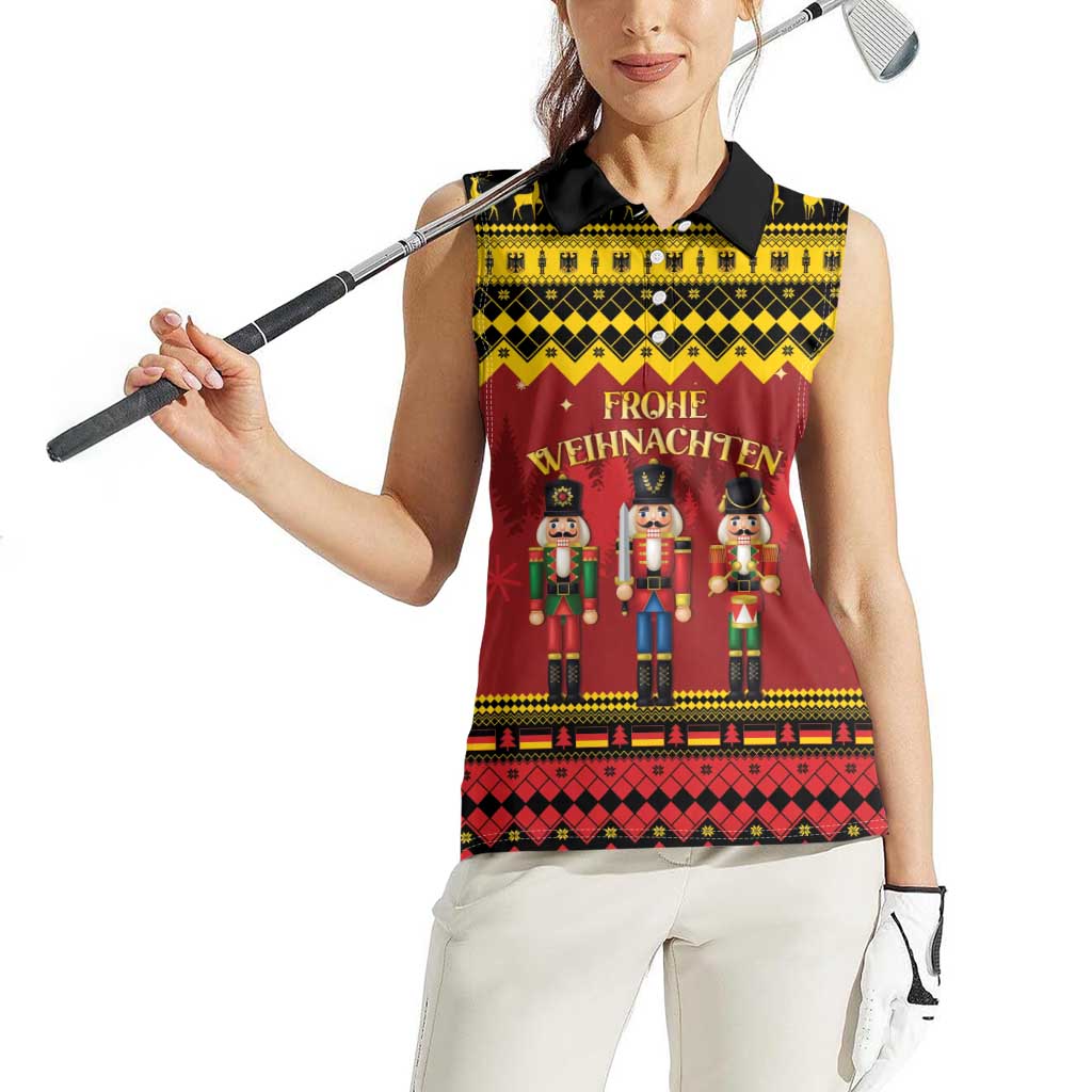 Germany Nussknacker Christmas Women Sleeveless Polo Shirt Crack Deez Nuts - Wonder Print Shop