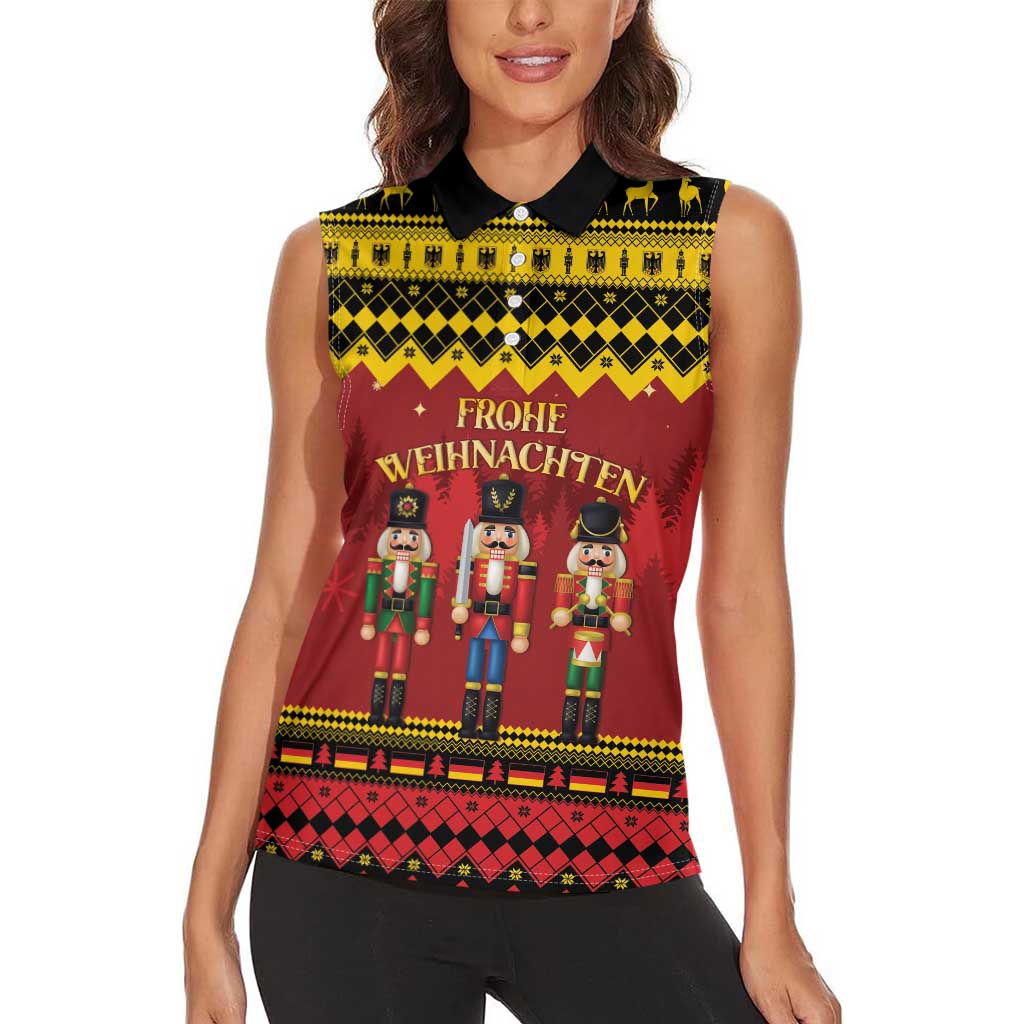 Germany Nussknacker Christmas Women Sleeveless Polo Shirt Crack Deez Nuts - Wonder Print Shop
