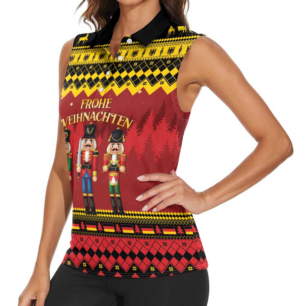Germany Nussknacker Christmas Women Sleeveless Polo Shirt Crack Deez Nuts - Wonder Print Shop