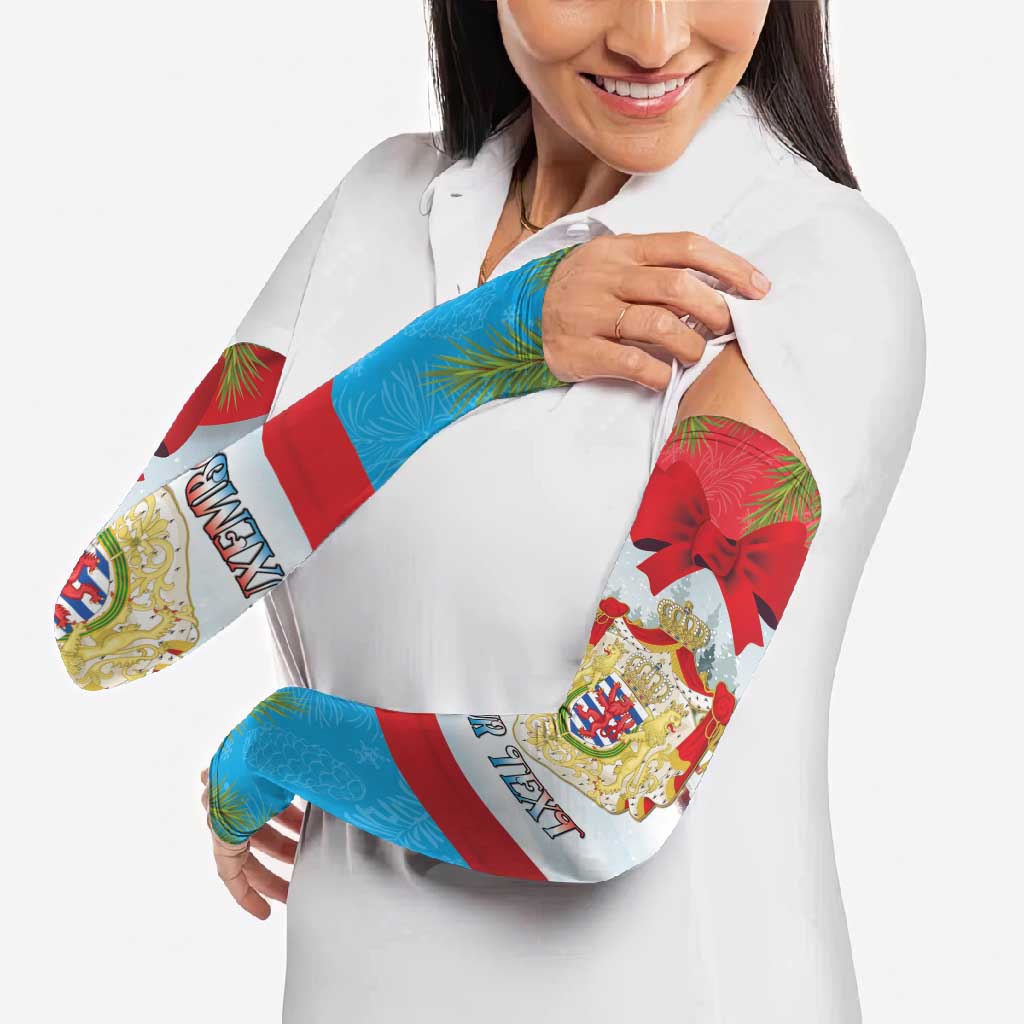 Personalised Luxembourg Christmas Arm Sleeves Schei Chreschtdeeg 2025 - Wonder Print Shop