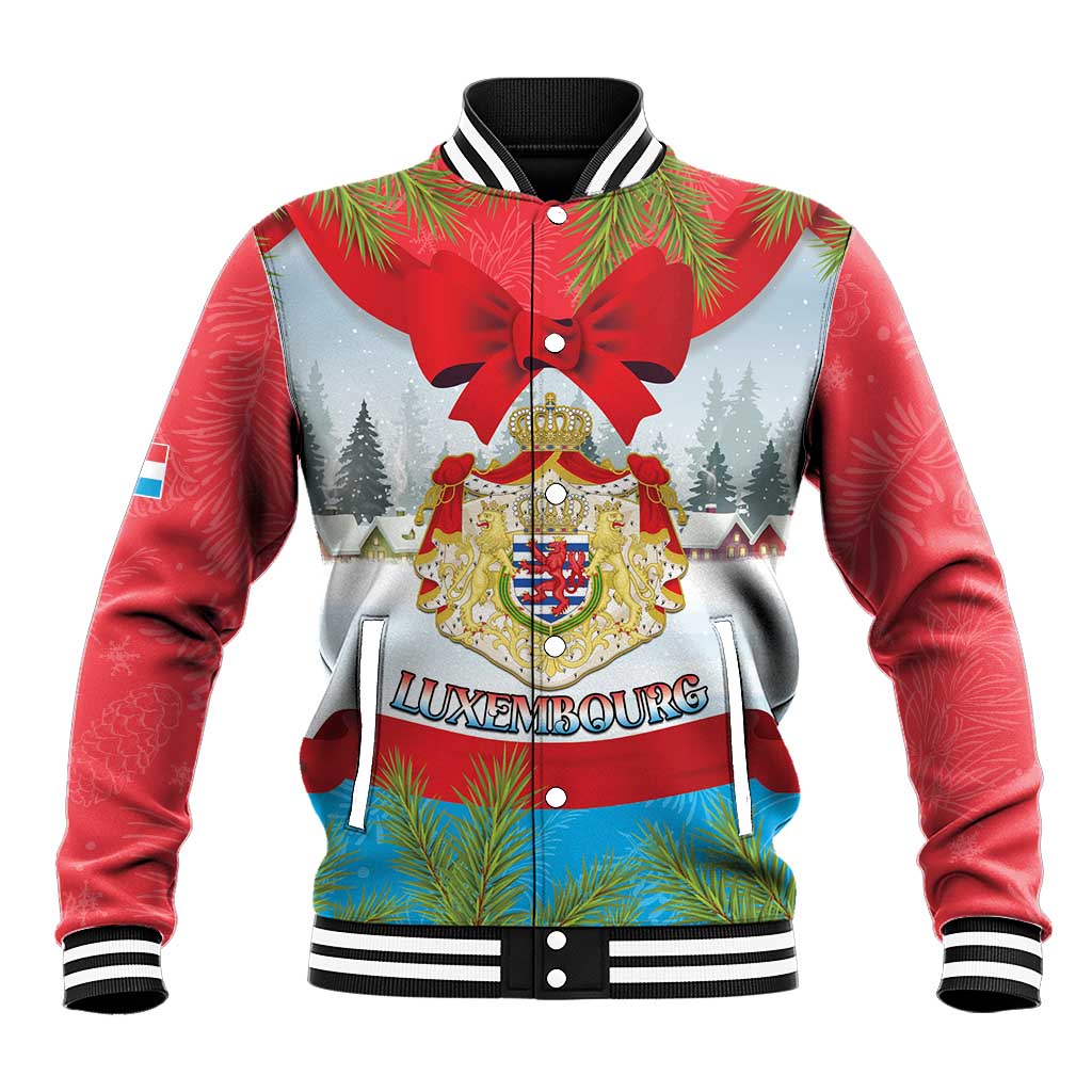 Personalised Luxembourg Christmas Baseball Jacket Schei Chreschtdeeg 2025 - Wonder Print Shop