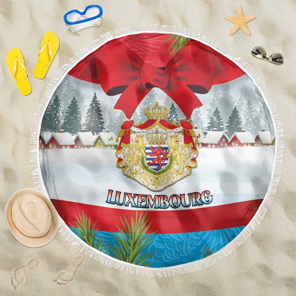 Luxembourg Christmas Beach Blanket Schei Chreschtdeeg 2025 - Wonder Print Shop