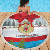 Luxembourg Christmas Beach Blanket Schei Chreschtdeeg 2025 - Wonder Print Shop