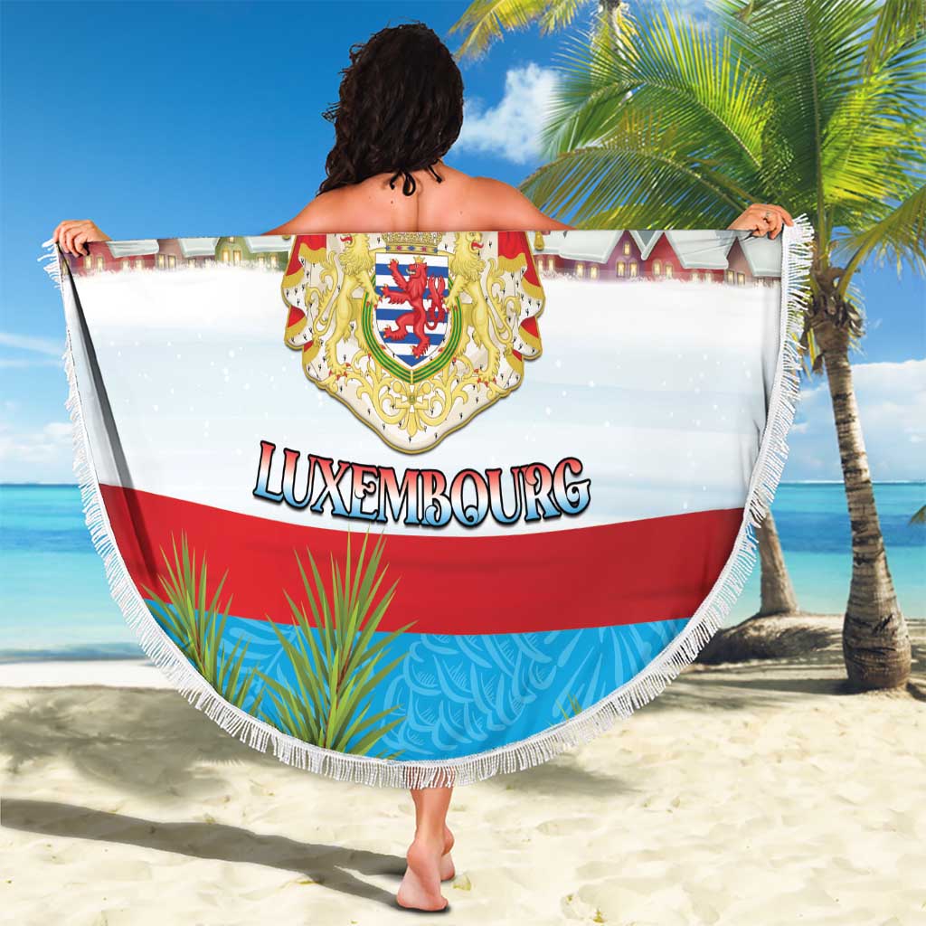 Luxembourg Christmas Beach Blanket Schei Chreschtdeeg 2025 - Wonder Print Shop