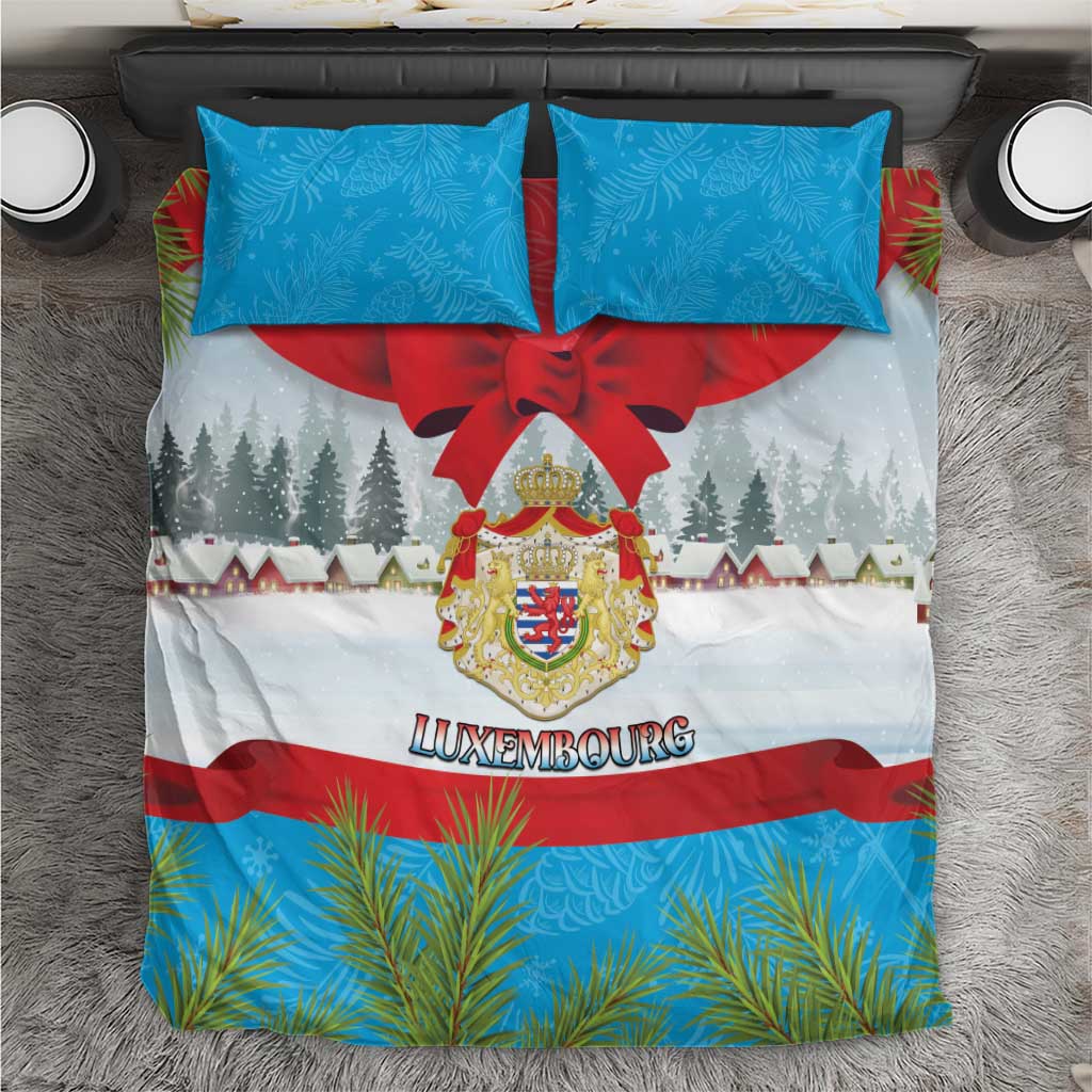 Luxembourg Christmas Bedding Set Schei Chreschtdeeg 2025 - Wonder Print Shop