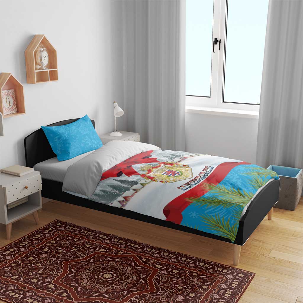 Luxembourg Christmas Bedding Set Schei Chreschtdeeg 2025 - Wonder Print Shop