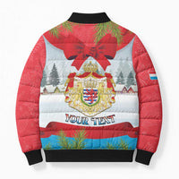 Personalised Luxembourg Christmas Bomber Puffer Jacket Schei Chreschtdeeg 2025 - Wonder Print Shop