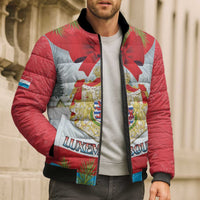 Personalised Luxembourg Christmas Bomber Puffer Jacket Schei Chreschtdeeg 2025 - Wonder Print Shop
