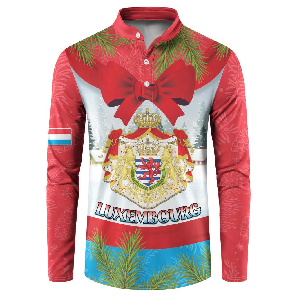 Personalised Luxembourg Christmas Button Sweatshirt Schei Chreschtdeeg 2025 - Wonder Print Shop