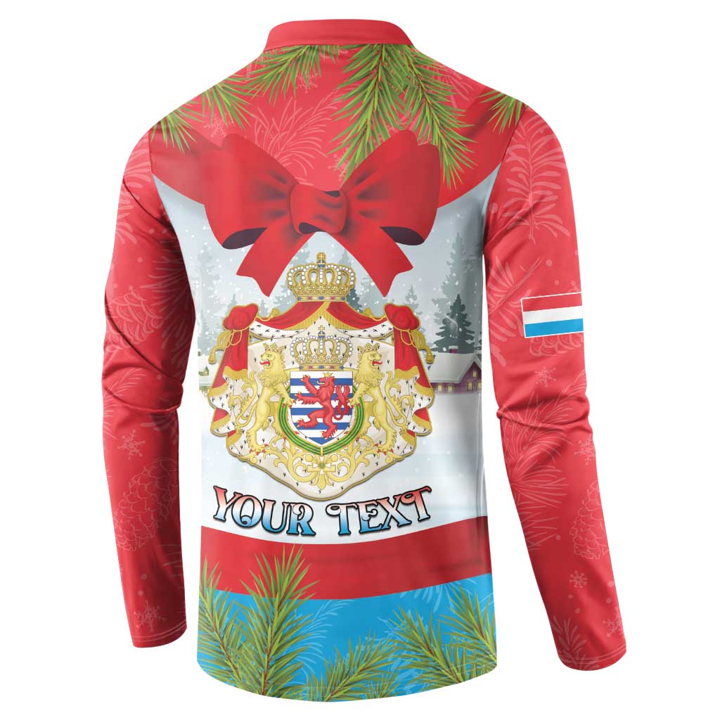 Personalised Luxembourg Christmas Button Sweatshirt Schei Chreschtdeeg 2025 - Wonder Print Shop