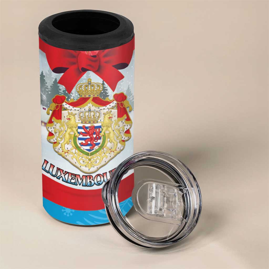 Personalised Luxembourg Christmas 4 in 1 Can Cooler Tumbler Schei Chreschtdeeg 2025 - Wonder Print Shop