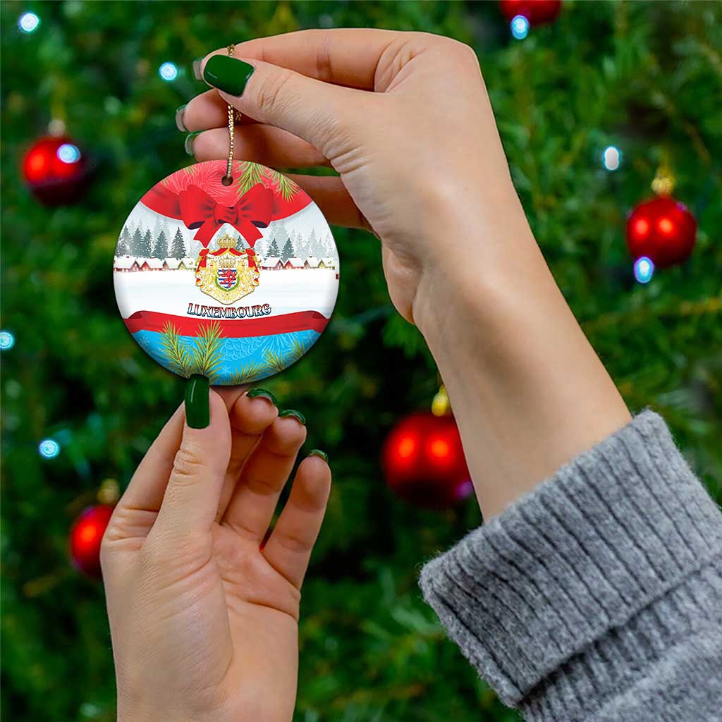 Personalised Luxembourg Christmas Ceramic Ornament Schei Chreschtdeeg 2025 - Wonder Print Shop