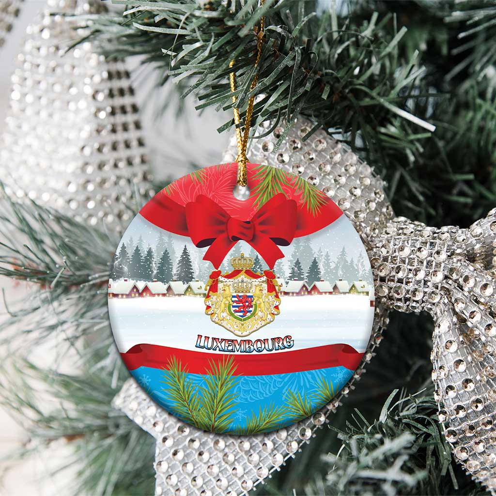 Personalised Luxembourg Christmas Ceramic Ornament Schei Chreschtdeeg 2025 - Wonder Print Shop