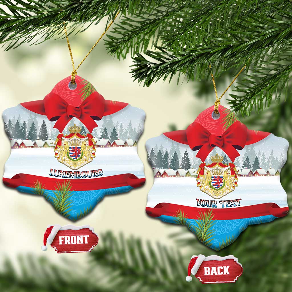 Personalised Luxembourg Christmas Ceramic Ornament Schei Chreschtdeeg 2025 - Wonder Print Shop