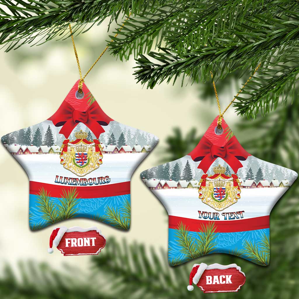 Personalised Luxembourg Christmas Ceramic Ornament Schei Chreschtdeeg 2025 - Wonder Print Shop