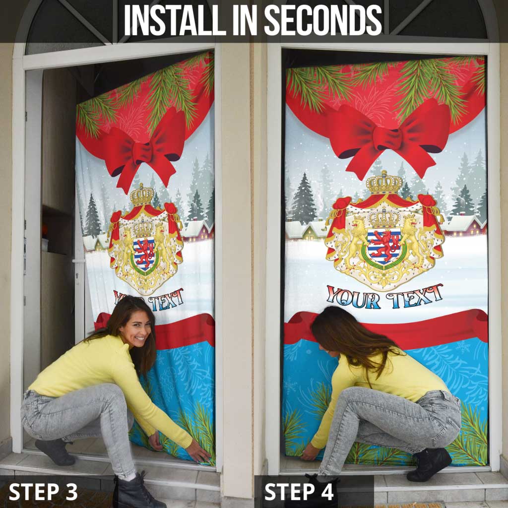 Personalised Luxembourg Christmas Door Cover Schei Chreschtdeeg 2025 - Wonder Print Shop
