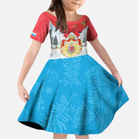 Personalised Luxembourg Christmas Family Matching Off The Shoulder Long Sleeve Dress and Hawaiian Shirt Schei Chreschtdeeg 2025 - Wonder Print Shop