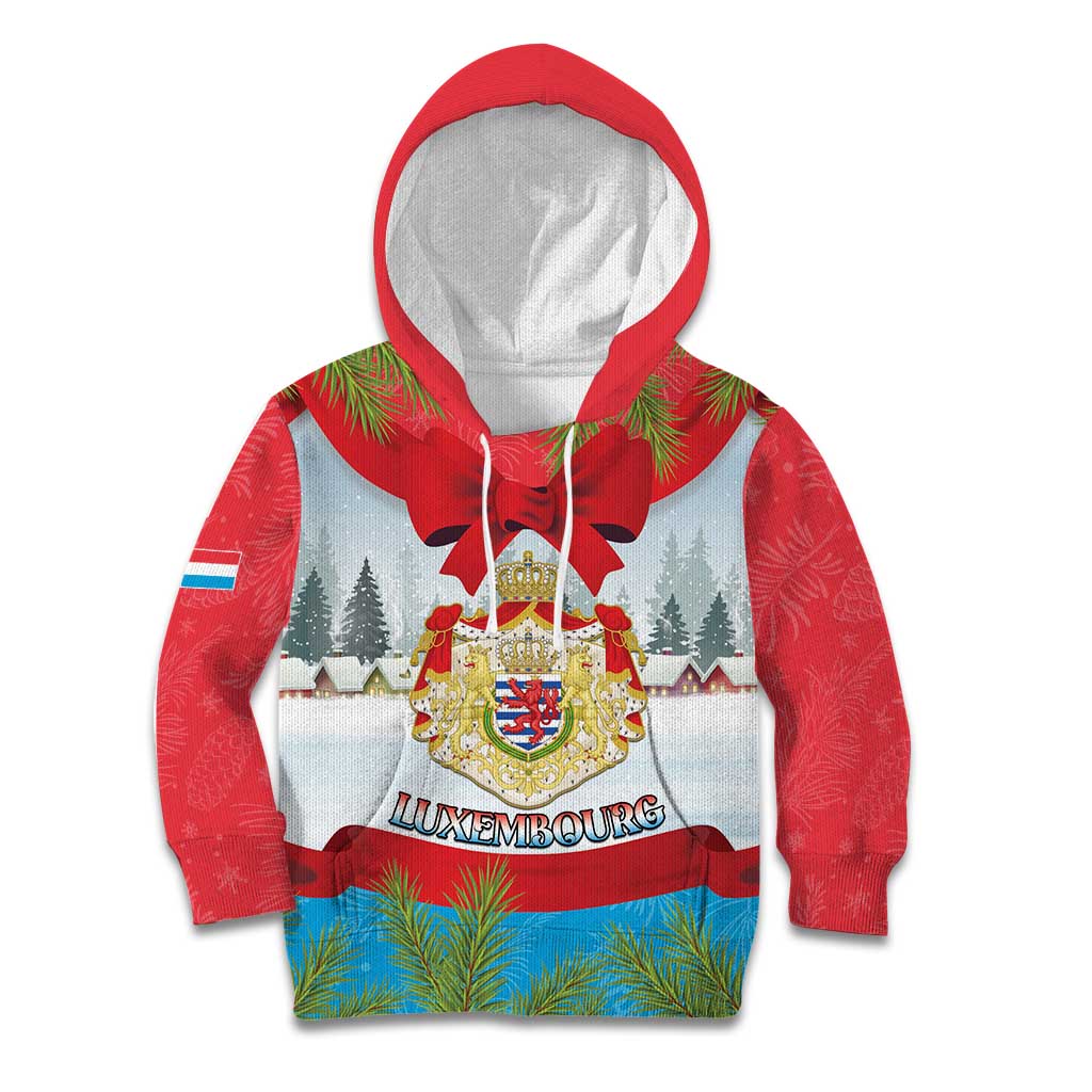 Personalised Luxembourg Christmas Kid Hoodie Schei Chreschtdeeg 2025 - Wonder Print Shop