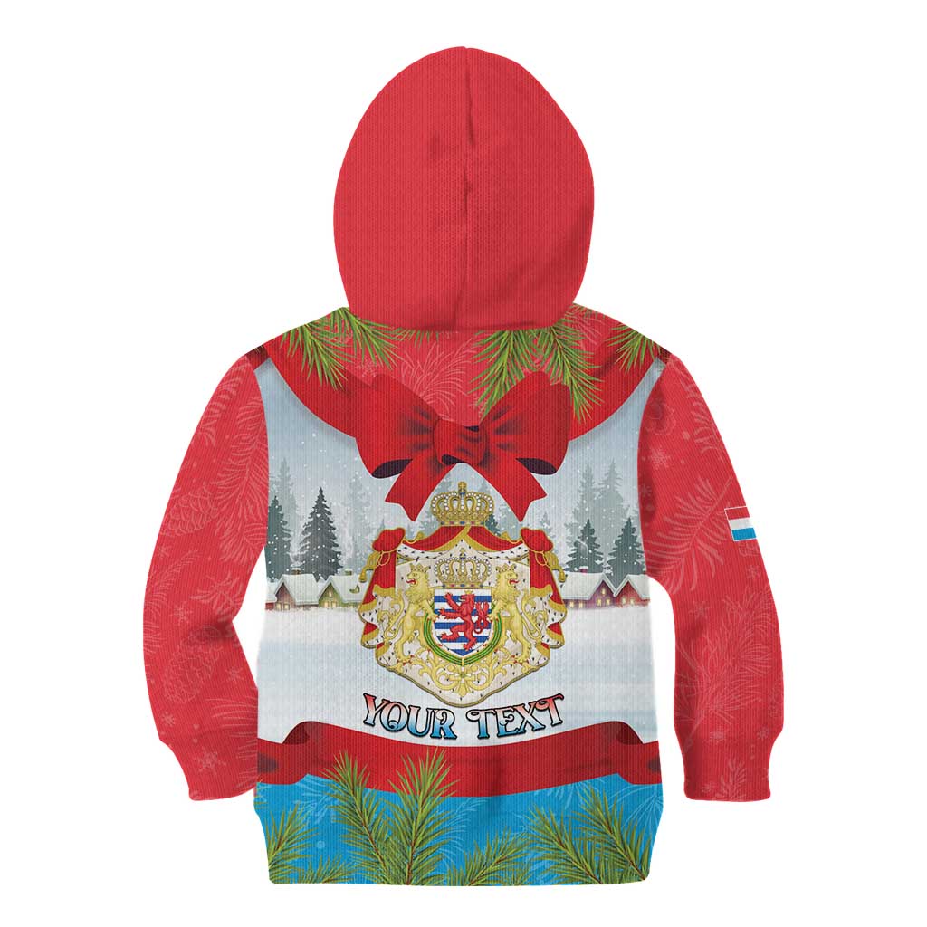 Personalised Luxembourg Christmas Kid Hoodie Schei Chreschtdeeg 2025 - Wonder Print Shop