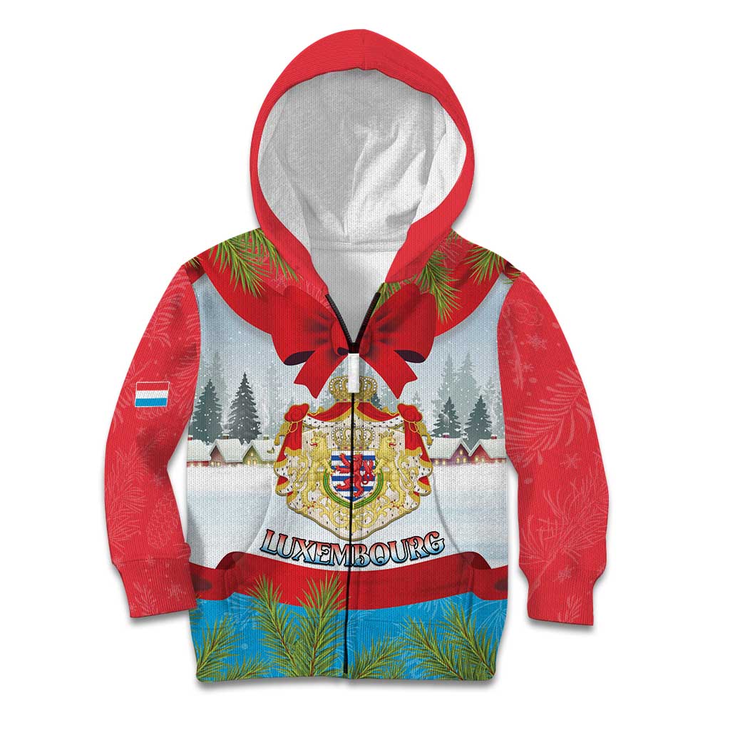 Personalised Luxembourg Christmas Kid Hoodie Schei Chreschtdeeg 2025 - Wonder Print Shop