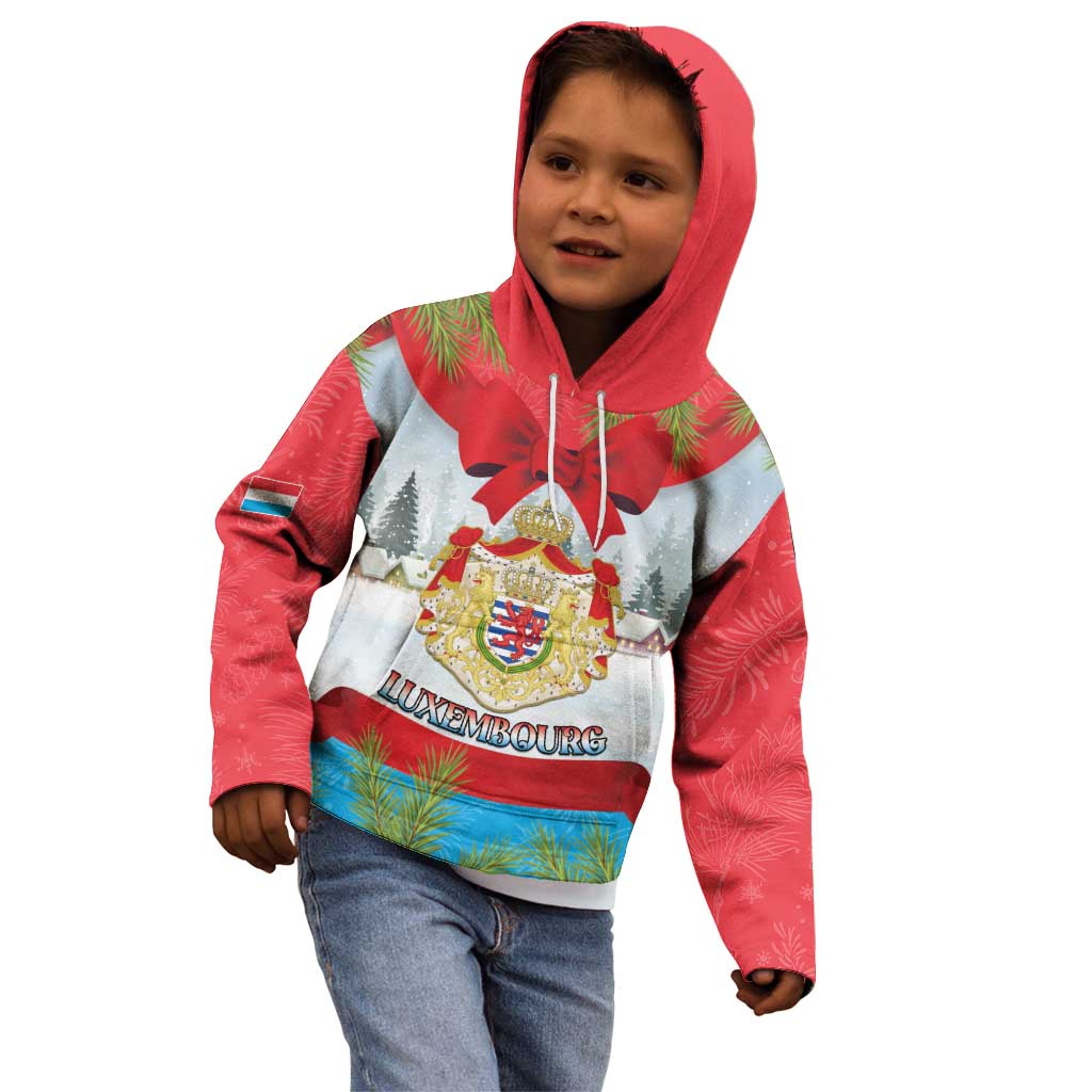 Personalised Luxembourg Christmas Kid Hoodie Schei Chreschtdeeg 2025 - Wonder Print Shop