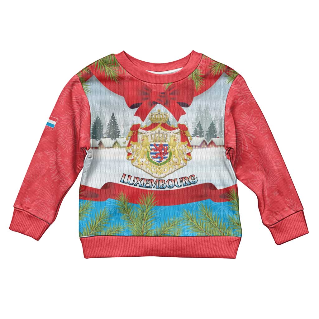 Personalised Luxembourg Christmas Kid Ugly Christmas Sweater Schei Chreschtdeeg 2025 - Wonder Print Shop