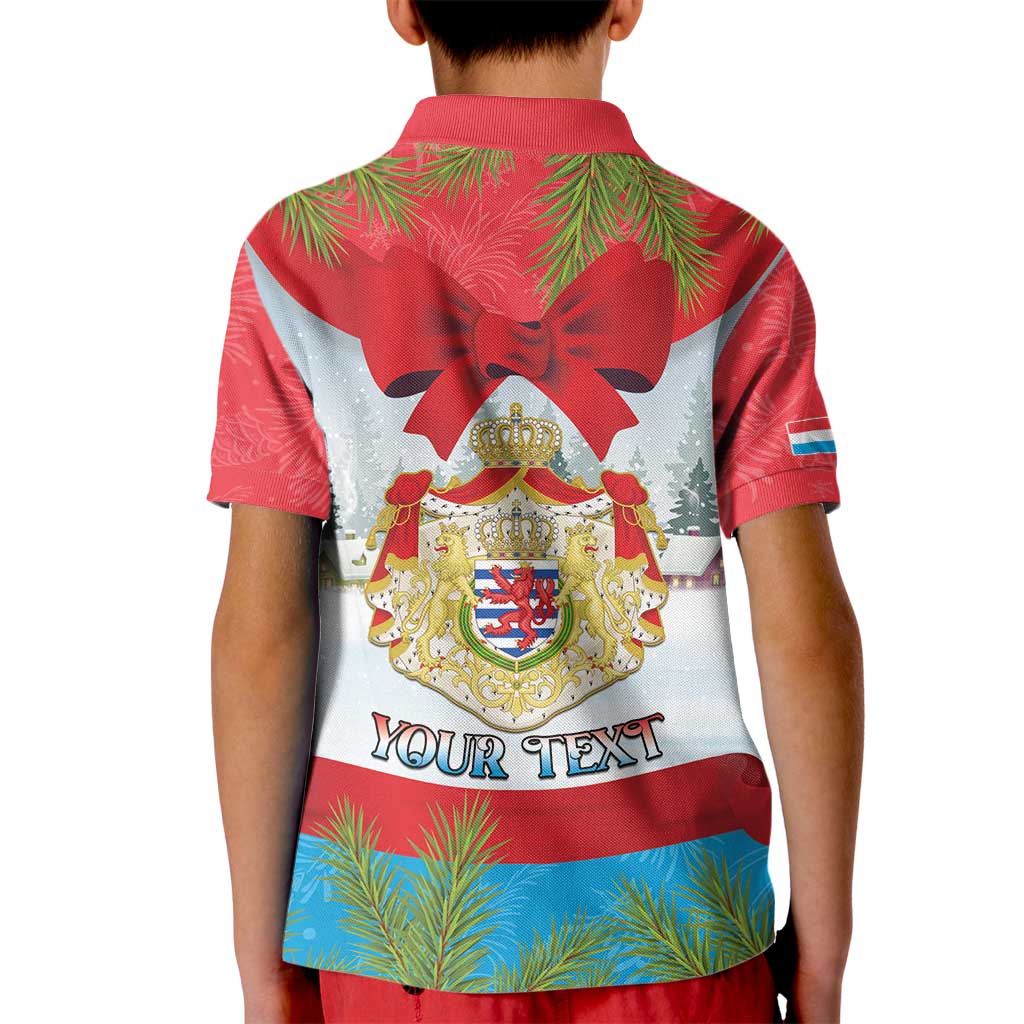 Personalised Luxembourg Christmas Kid Polo Shirt Schei Chreschtdeeg 2025 - Wonder Print Shop