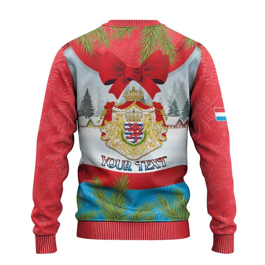 Personalised Luxembourg Christmas Ugly Christmas Sweater Schei Chreschtdeeg 2025 - Wonder Print Shop