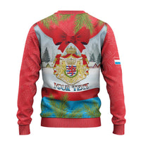 Personalised Luxembourg Christmas Ugly Christmas Sweater Schei Chreschtdeeg 2025 - Wonder Print Shop