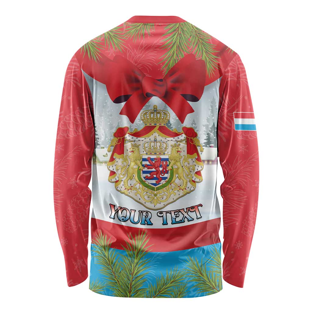 Personalised Luxembourg Christmas Long Sleeve Shirt Schei Chreschtdeeg 2025 - Wonder Print Shop