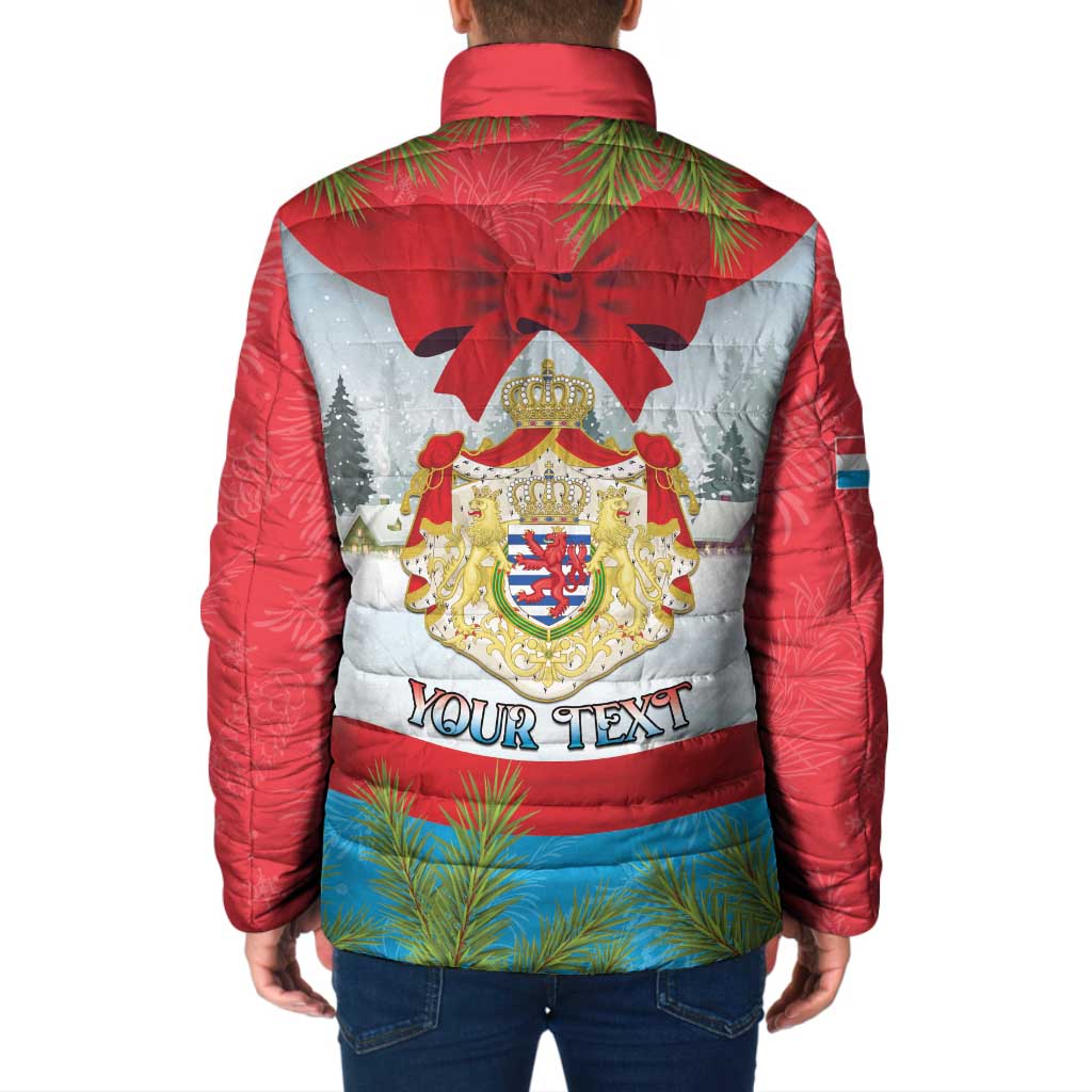 Personalised Luxembourg Christmas Padded Jacket Schei Chreschtdeeg 2025 - Wonder Print Shop