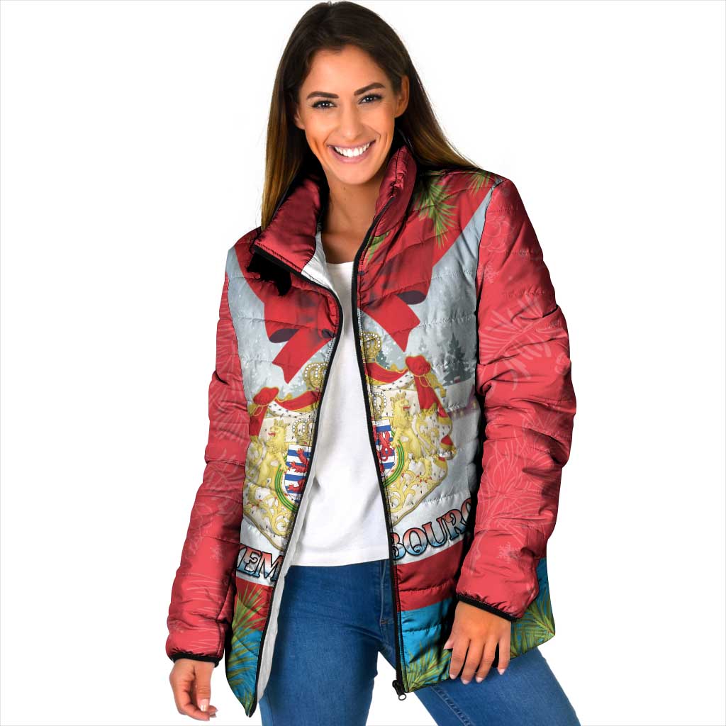 Personalised Luxembourg Christmas Padded Jacket Schei Chreschtdeeg 2025 - Wonder Print Shop