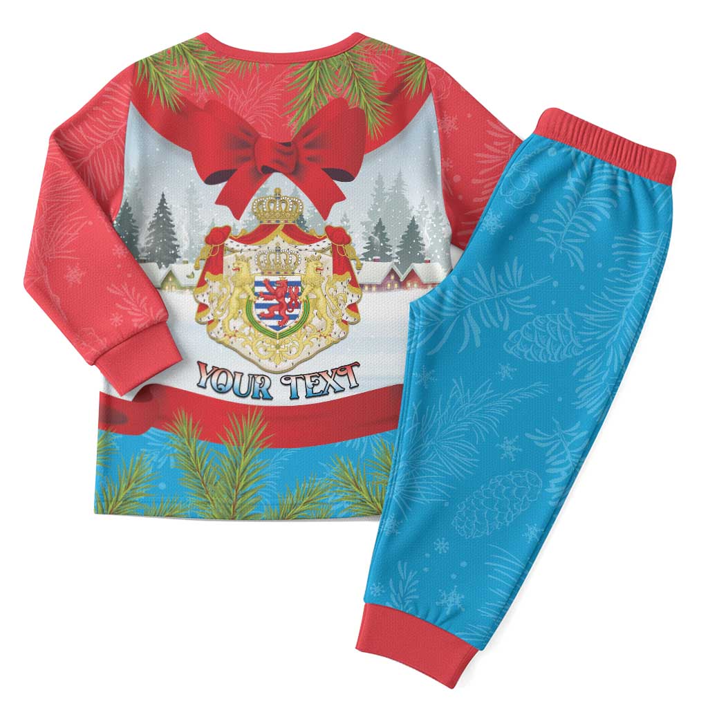 Personalised Luxembourg Christmas Pajama Set Schei Chreschtdeeg 2025 - Wonder Print Shop