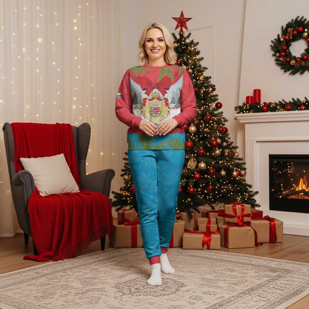 Personalised Luxembourg Christmas Pajama Set Schei Chreschtdeeg 2025 - Wonder Print Shop