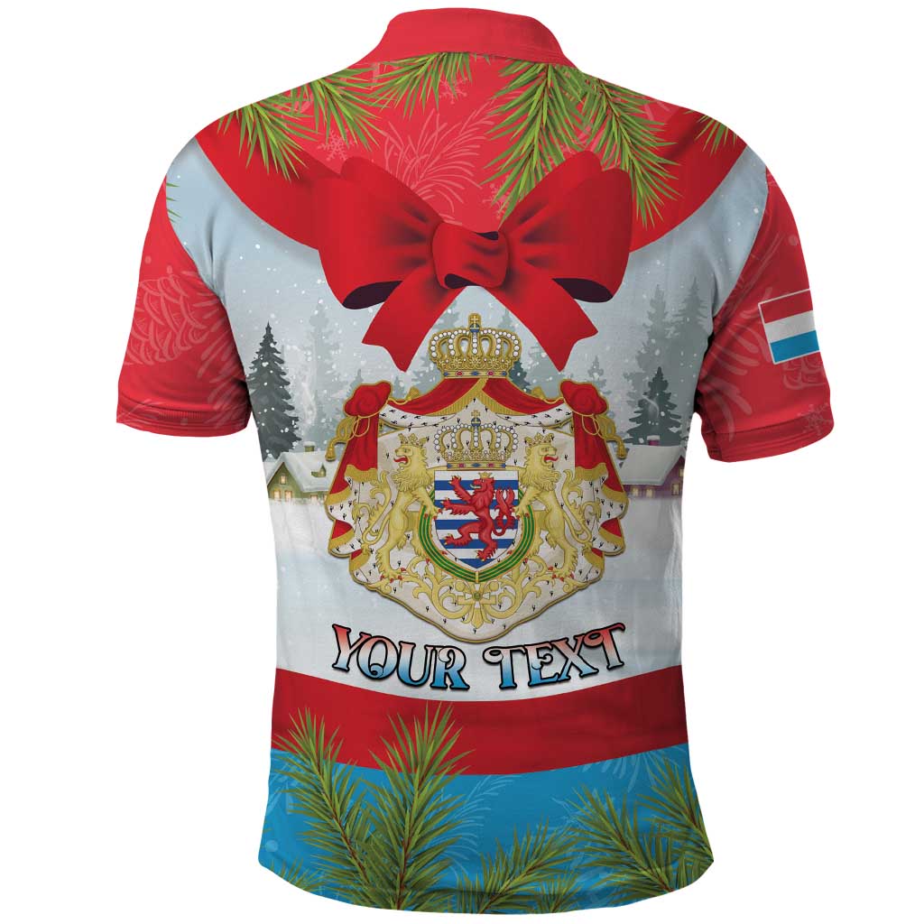Personalised Luxembourg Christmas Polo Shirt Schei Chreschtdeeg 2025 - Wonder Print Shop