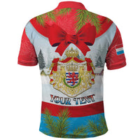 Personalised Luxembourg Christmas Polo Shirt Schei Chreschtdeeg 2025 - Wonder Print Shop