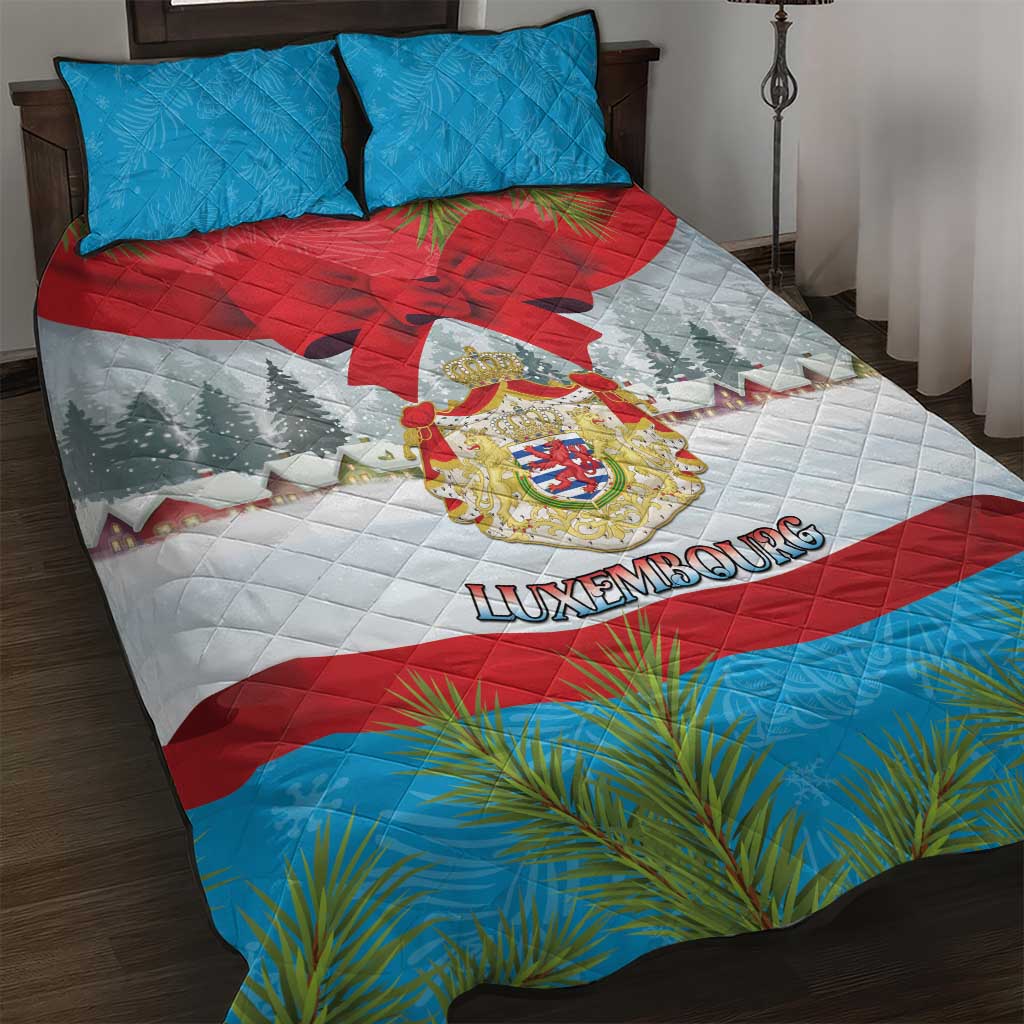 Luxembourg Christmas Quilt Bed Set Schei Chreschtdeeg 2025 - Wonder Print Shop