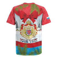 Personalised Luxembourg Christmas Rugby Jersey Schei Chreschtdeeg 2025 - Wonder Print Shop