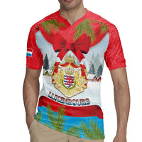 Personalised Luxembourg Christmas Rugby Jersey Schei Chreschtdeeg 2025 - Wonder Print Shop